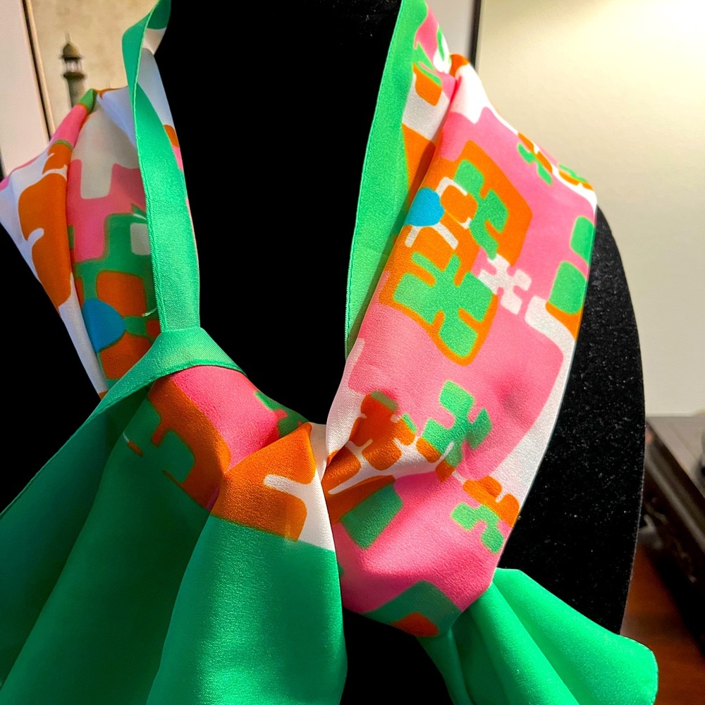 Mod Scarf - Pink, Green, Orange and Blue